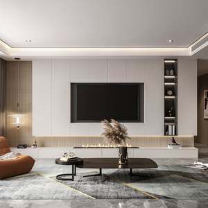 Meuble TV de style européen, support mural pour téléviseur, option extensible pour les espaces, maison, bureau - Product Image 1