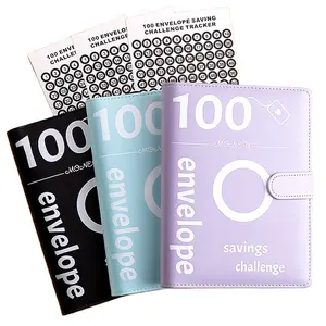 100 Envelope Savings Challenge Binder With Cash Envelopes For Money Saving $5050 Challenge A5 Budget Binder Planner Notebook