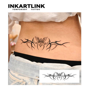 สติกเกอร์ลาย<span class=keywords><strong>สัก</strong></span><span class=keywords><strong>ผีเสื้อ</strong></span>แบบชนเผ่าสุดเซ็กซี่ กันน้ำ ติดทนนาน 15 วัน ลายกึ่งถาวรสำหรับตกแต่งร่างกายบริเวณ<span class=keywords><strong>เอว</strong></span>หลังส่วนล่างสำหรับผู้หญิง - Product Image 2
