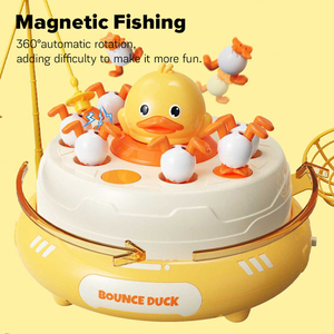 <span class=keywords><strong>Jeu</strong></span> de lancement de canards rebondissants amusant avec filet de capture et pêche magnétique, jouet sensoriel Montessori pour enfants, cadeau - Product Image 3