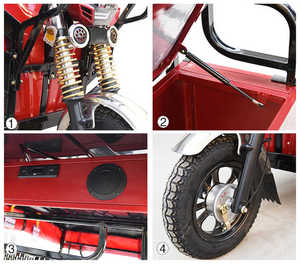 Triciclo Rickshaw de Gran Potencia para Adultos, Otros Triciclos para Pasajeros, Triciclo Cerrado de Baja Velocidad de 60V - Product Image 3
