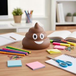 Pelota Antiestrés con Emoticono de Popó, Personalizable con Logotipo, Juguetes Antiestrés con Diseño de Popó Sonriente, Juguetes Blandos para Apretar, Regalos Promocionales, Juguetes Educativos para Fiestas - Product Image 3