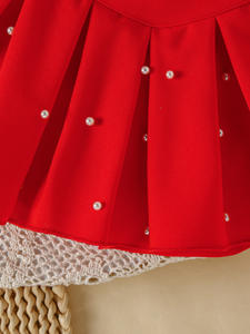 Nuovo Set Moda per Bambine con Top a Maniche Lunghe e Gonna Corta, Abito con Maniche a Sbuffo Primavera-Autunno, Grazioso Completo per Bambine - Product Image 2