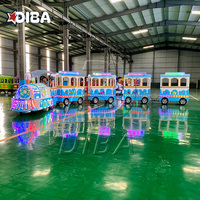 Train touristique électrique sans rail sur le thème de la côte océanique, très populaire, pour les passagers et les enfants, idéal pour les attractions.