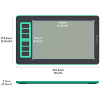 Tableta Gráfica Kstar con 8192 Niveles de Presión, 6 Teclas Express, Interfaz USB, Resolución de Lápiz de 5080 LPI, Área Activa de 6.6x4.1 Pulgadas
