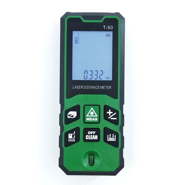 DEWEN DIY Grade 50m Digital Red Laser Distance Meter with 1.5mm Accuracy Type-C Charge Battery 3-Year Warranty