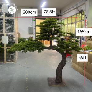 木プラスチック製松の木UV認定大型屋内人工ポドカルパス植物装飾 - Product Image 2