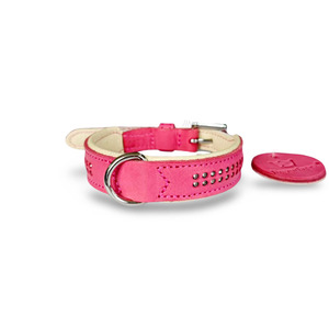 Collier de luxe en cuir pour chien, orné de diamants, en cuir de vachette véritable, pour bouledogue français, <span class=keywords><strong>pitbull</strong></span>, bijoux esthétiques pour chien - Product Image 4