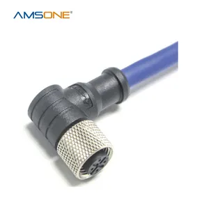 AMSONE-conector médico hembra M12 personalizado, 12 Pines, 17 Pines, 1.5A, 30v, conector moldeable P67, resistente al agua, Circular