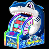 Machine de loterie d'arcade de roue de requin à pièces Simulateur de jeu de course en métal amusant pour les 6 ans et plus pour le centre de jeu d'amusement de Racade