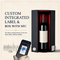 Boîte de luxe en papier d'art pour whisky et vodka avec kit d'étiquettes RFID intelligentes, emballage cadeau écologique personnalisé pour spiritueux, pour la vente au détail de marques et logo OEM