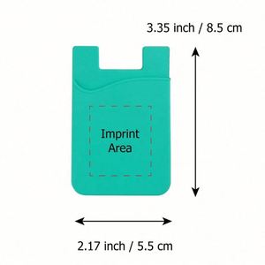 Portefeuille de téléphone portable avec logo personnalisé, porte-cartes de crédit portable en caoutchouc, style simple, impression sérigraphique, cadeaux promotionnels - Product Image 2