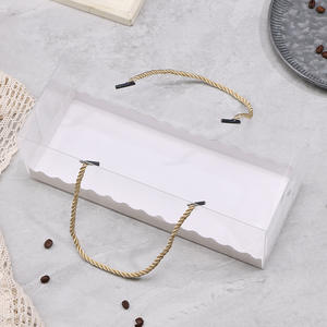 Индивидуальная индивидуальная упаковка, бумажный картон, пластиковый пончик, мини-коробка для торта, прозрачный - Product Image 3