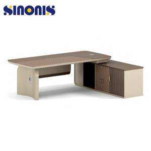 Sinonis ขายส่งโต๊ะทํางานคอมพิวเตอร์ไม้ขนาดใหญ่ที่ทันสมัยเฟอร์นิเจอร์มุมผู้บริหารโต๊ะสํานักงานขนาดใหญ่รูปตัว L - Product Image 4