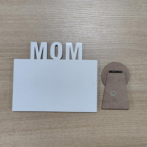 Topjlh blanc bois Sublimation blanc MDF cadre Photo thème maman avec impression personnalisée pour la congélation de beaux moments <span class=keywords><strong>mère</strong></span>-enfant - Product Image 6