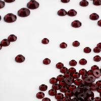 Perles de strass raffinées en grenat de 5 mm, en résine époxy, à dos plat, avec trou central, à coudre, en forme de diamant, fournitures pour la fabrication de bijoux