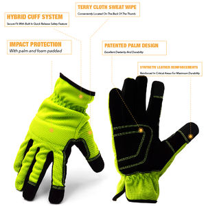 Guantes DE TRABAJO mecánicos Guantes de trabajo de seguridad Durable Ligero Adecuado Guantes de trabajo de jardín - Product Image 2