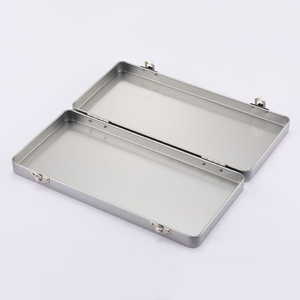 Boîte à crayons vide rectangulaire <span class=keywords><strong>en</strong></span> métal avec couvercle à charnière pour cartes artisanales Boîte de rangement pour aquarelle vente <span class=keywords><strong>en</strong></span> gros - Product Image 5
