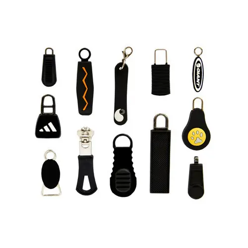 Manufacture Customized Rubber(PVC) Fashion Zipper Sliders 3D Logo Custom Zipper Pull
