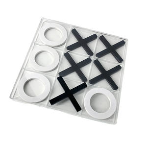 Tablero de Juego XO de Acrílico con Logotipo Personalizado de Fábrica, Tablero de <span class=keywords><strong>Tres</strong></span> <span class=keywords><strong>en</strong></span> <span class=keywords><strong>Raya</strong></span> de Lucite de Nueve Cuadrículas, Juguetes Educativos, Juegos de Mesa de Ajedrez - Product Image 1