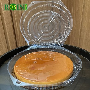 Bán buôn 8 9 10 inch Nhựa rõ ràng Vòng vỏ sò bánh pizza Bánh hộp bản lề container thực phẩm cho nướng - Product Image 4