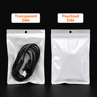 Sacs Ziplock en Film Perlé 14 Microns Réutilisables Imperméables Transparents à l'Avant et Perlés à l'Arrière pour Bijoux, Aliments, Cadeaux Personnalisés