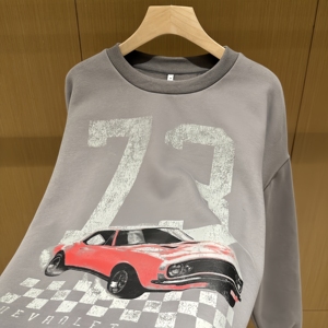 เสื้อยืดแขนยาวผู้ชายสไตล์อเมริกันฮิปฮอปวินเทจ ผ้าฝ้าย 100% คอกลม ดีไซน์แฟชั่น สีสเปรย์ ลุคเท่ๆ ระบายอากาศได้ดี - Product Image 3