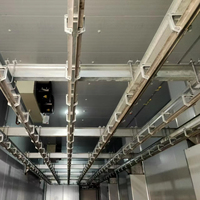 Système de convoyeur aérien industriel en acier inoxydable de haute qualité pour viande, équipement pour abattoir de moutons, rails doubles