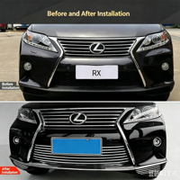 Garniture de pare-chocs avant en acier inoxydable chromé anti-collision pour Lexus RX270 RX350 RX450h 2012-2014, cache de calandre