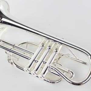 Trompette <span class=keywords><strong>Cornet</strong></span> Professionnelle en Laiton de Haute Qualité, Clés à Gâchettes Sib, 3 Pistons, Plaqué Argent, Instrument Adapté aux Débutants - Vente en Gros - Product Image 4