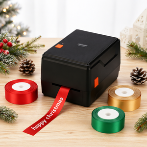 Stampante a Trasferimento Termico 203dpi per <span class=keywords><strong>Stampa</strong></span> su Vari Tipi di Nastri per Regali ed Etichette con Logo - Product Image 1