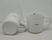 Tazas de Porcelana con Puntos Listas para Enviar, 11 oz, Personalizables con Logotipo Serigrafiado, Tazas de Cerámica Moteadas para el Día de la Madre y Festividades