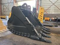 Godet de terrassement robuste pour PC250/CAT325, 1,3 m³, pour l'excavation et la manutention de roches dures, la roche détonée et les travaux de démolition