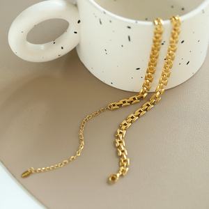 สร้อยคอชุบทอง 18k ไม่ลอก ไม่ดำ ดีไซน์ทันสมัย สไตล์ฮิปฮอป โซ่หนา วัสดุสแตนเลส มีสินค้าในสต็อกจากโรงงาน - Product Image 4