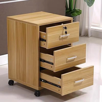 Classeur à tiroirs mobile moderne Rangement de livres de bureau en bois personnalisable avec serrure Armoire de maison de salon