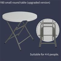 Table ronde pliante ménage simple grande table à manger mobile moderne simple extérieur petit appartement table en plastique