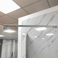 Paroi de douche d'angle pour salle de bain, cabine de douche fixe sans cadre, écran de douche en verre trempé pour baignoire