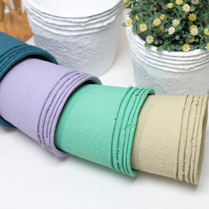 P264 Jardinières rondes créatives nordiques à la main Pots de pâte de ciment à texture rugueuse pour balcon jardin plantes vertes plantes succulentes - Product Image 6