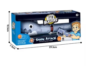 Kids <strong>Shark</strong> air Pressure Plastic Cartoon <strong>Rubber</strong> Soft Foam Ball Gun Shooting <strong>Toy</strong> - Product Image 3