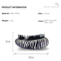 Peigne de massage à sec ou humide de galvanoplastie portable de type mangue personnalisé pour enlever les nœuds et les nœuds brosse à cheveux démêlante