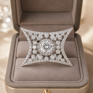 Anello di fidanzamento a forma di V per donna, gioiello scintillante da indossare sul dito per matrimonio - Product Image 5