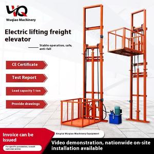 Küçük alanlar dış ticaret için elektrik çekiş ile özel 1 Ton hidrolik kargo asansörü tek raylı ev tipi asansör - Product Image 2