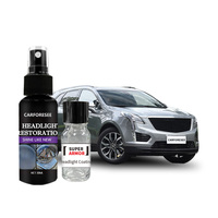 Kit de Restauration de Phares de Voiture : Nettoyant et Revitalisant pour Phares Jaunis, Oxydés et Rayés avec Serviette et Éponge