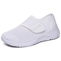 Baskets décontractées respirantes en maille pour femmes avec sangle Velcro réglable, légères, antidérapantes, à plateforme, pour la marche, en PVC, collection automne