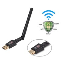 Mini adaptador WiFi USB de 600Mbps, banda Dual, 2,4G, 5GHz, tarjeta de red inalámbrica externa con unidad libre, receptor Wifi, antena, PC, portátil