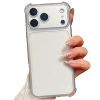 Coque de téléphone portable transparente anti-chute en TPU haut de gamme avec design à quatre coins et cadre de caméra à découpe de précision pour iPhone 17 16 15