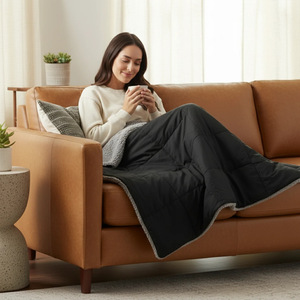2 In 1 Wearable <b>Heated</b> <b>Blanket</b> Polyester One Size <b>Battery</b> Powered Fast Heating Outdoor Camping Use - Product Image 1