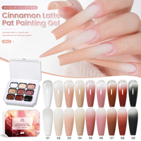 Kit de vernis à ongles gel solide violet 9 couleurs Y2K, gel semi-permanent à appliquer par tapotement, gel UV LED à retirer par trempage, cadeau de manucure, salon de nail art