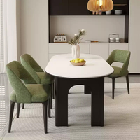Chaises de salle à manger en tissu vert pour table à manger, chaises de salle à manger modernes bon marché pour hôtel et restaurant