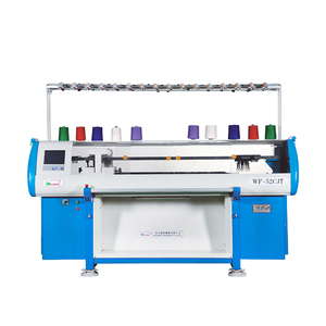 WELLKNIT WF-52CJT 52 Inch Three System Computerized Flat Knitting <strong>Machine</strong> for Single <strong>Crochet</strong> Belt Patterns Manufacturing Plants - Product Image 1